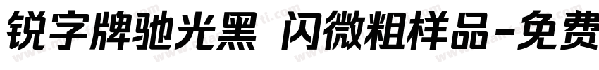 锐字牌驰光黑 闪微粗样品字体转换
